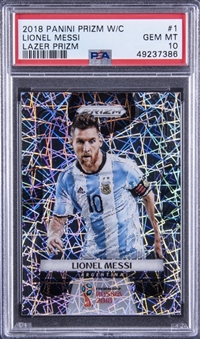 2018 Panini Prizm World Cup "Lazer Prizm" #1 Lionel Messi - PSA GEM MT 10 